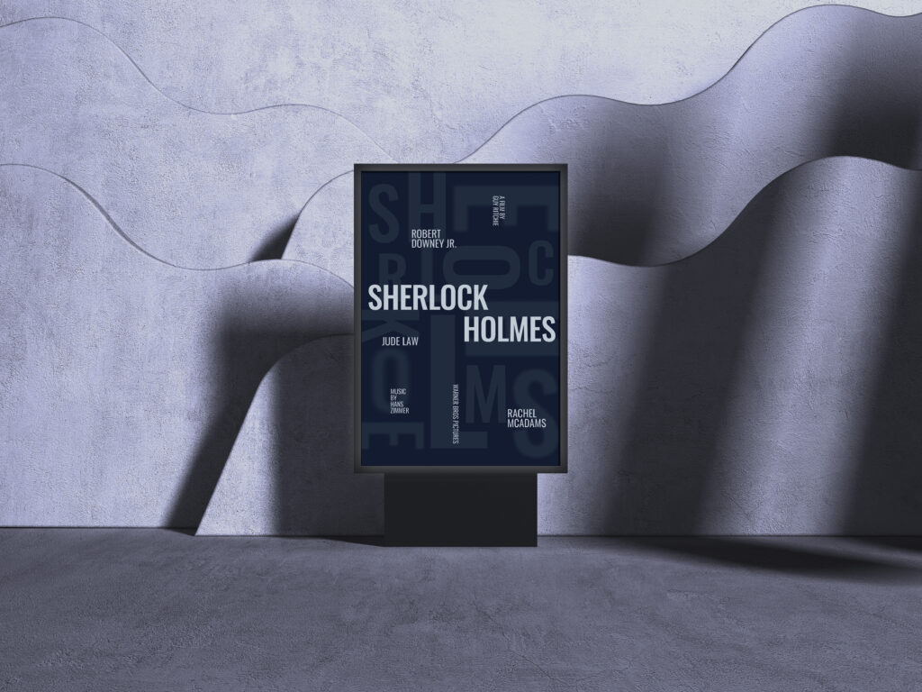 Design, poster, movie, film, Sherlock Holmes, detective,